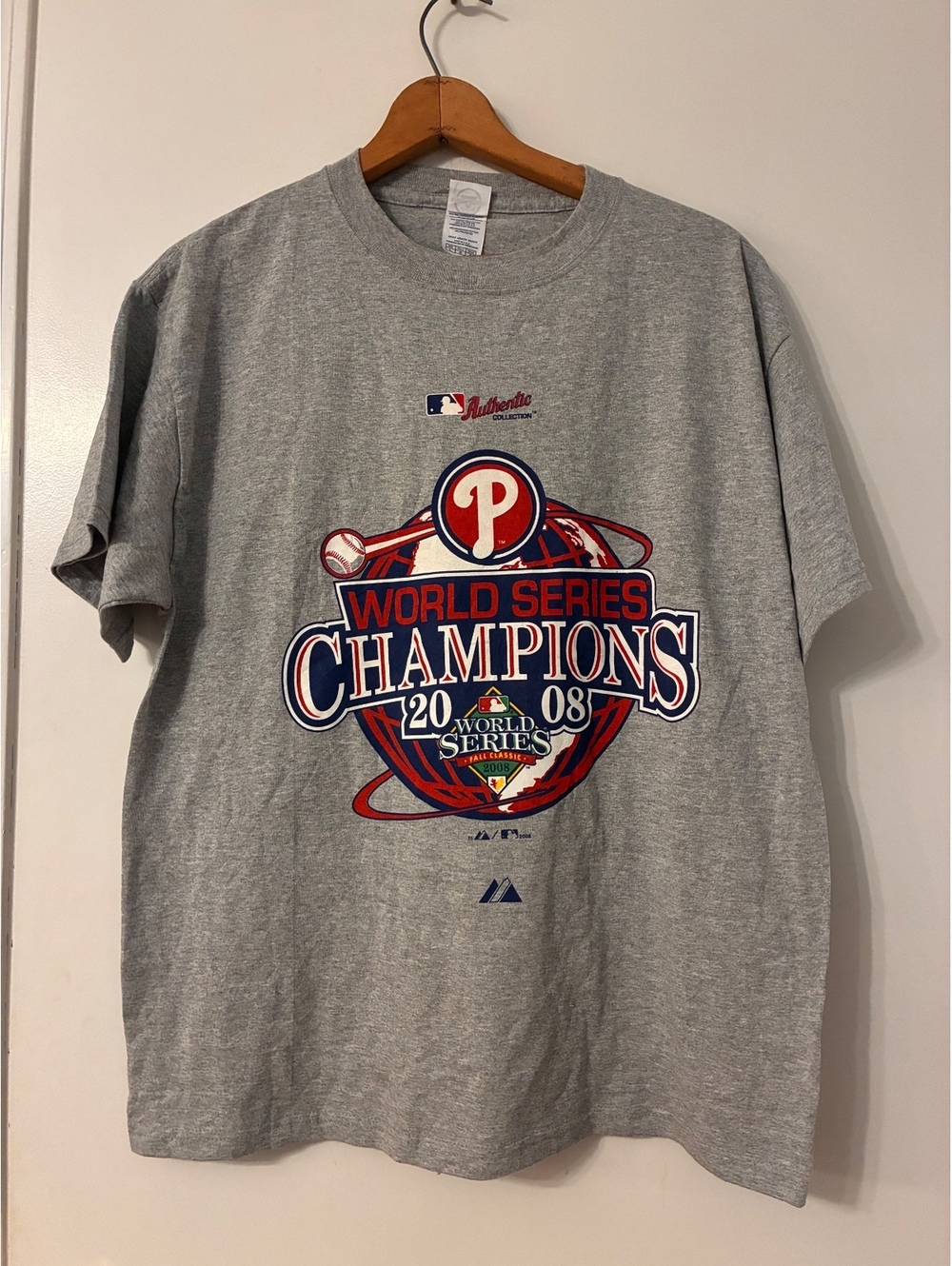 2008 Philadelphia Phillies World Series Champions T-Shirt Large MLB